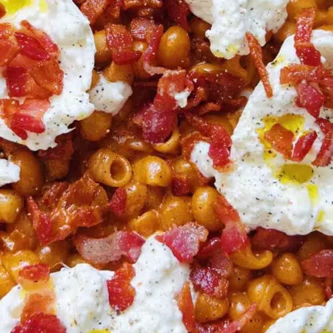 Spicy Vodka Pasta with Bacon