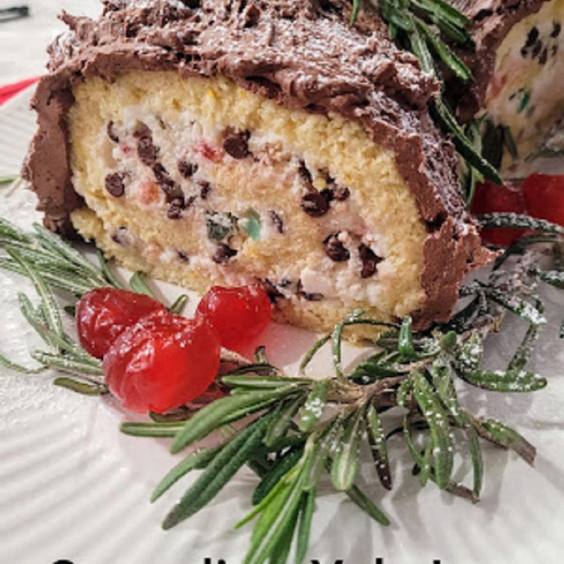 Cannoli Yule Log