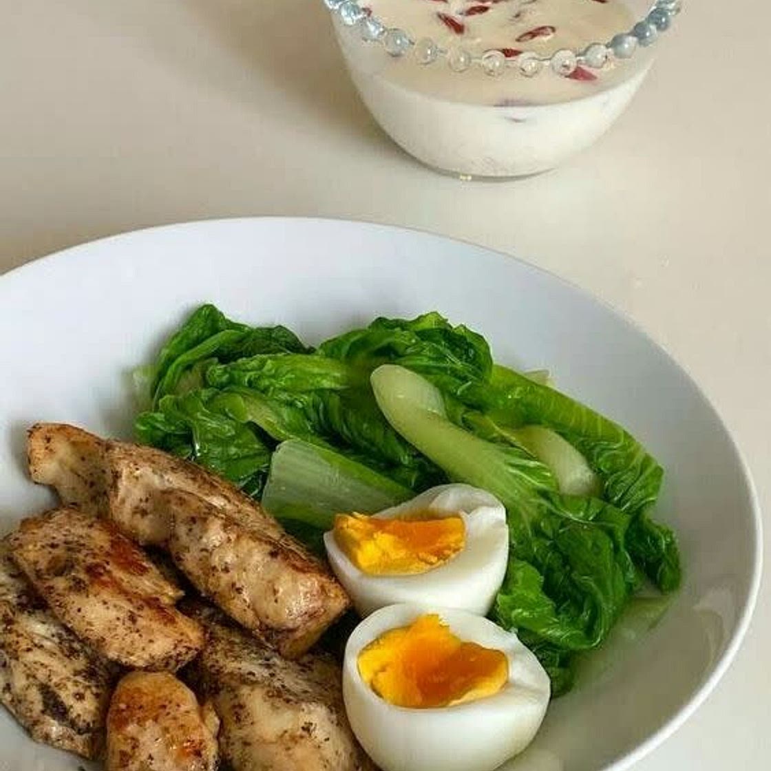 Modest (No Cook!) Chicken & Bok-Choy Lunch