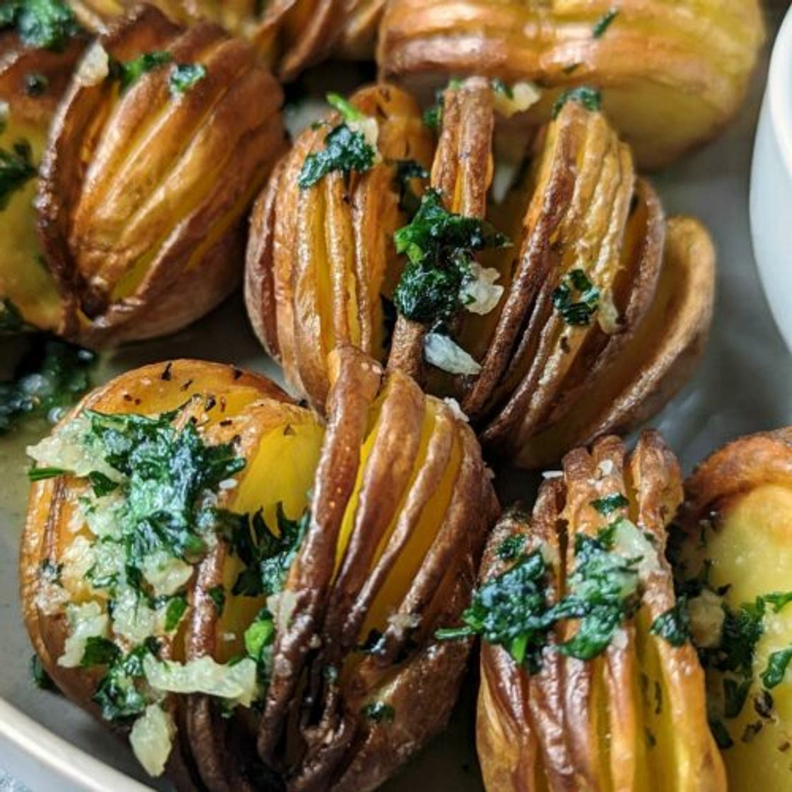 Air Fryer Hasselback Potatoes