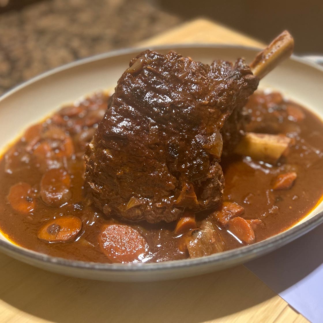 Braised Bone in Beef Rib