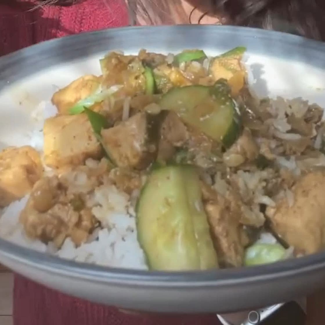 tuna curry and coconut rice 🇹🇻 