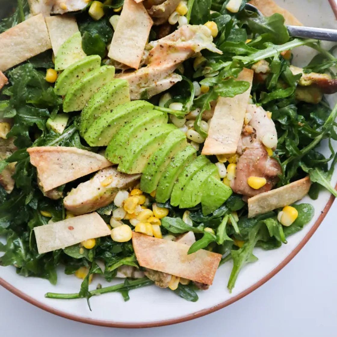 Cilantro Lime Chicken Thighs with Arugula Salad & Lime Vinaigrette