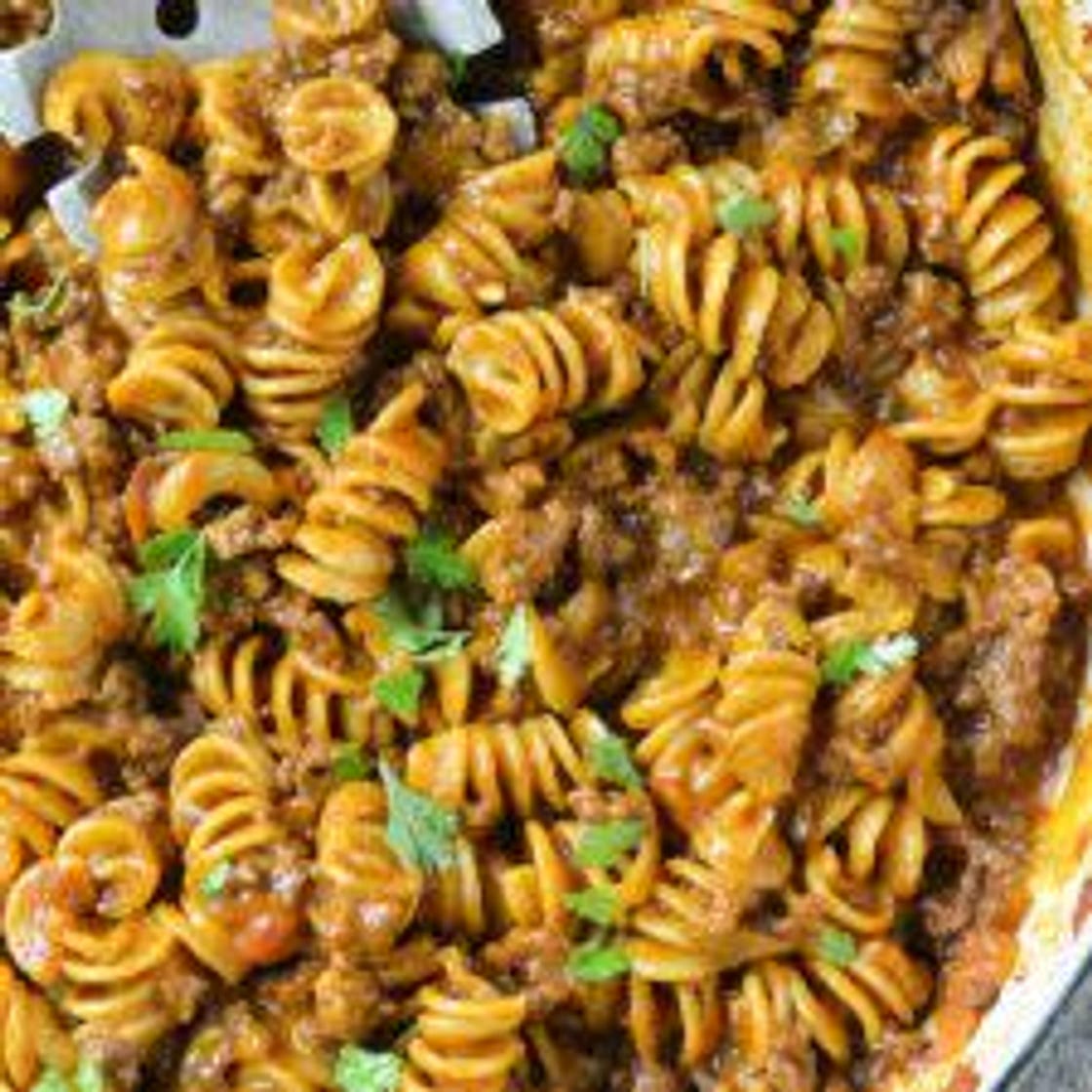 One-Pot Cheesy Taco Pasta