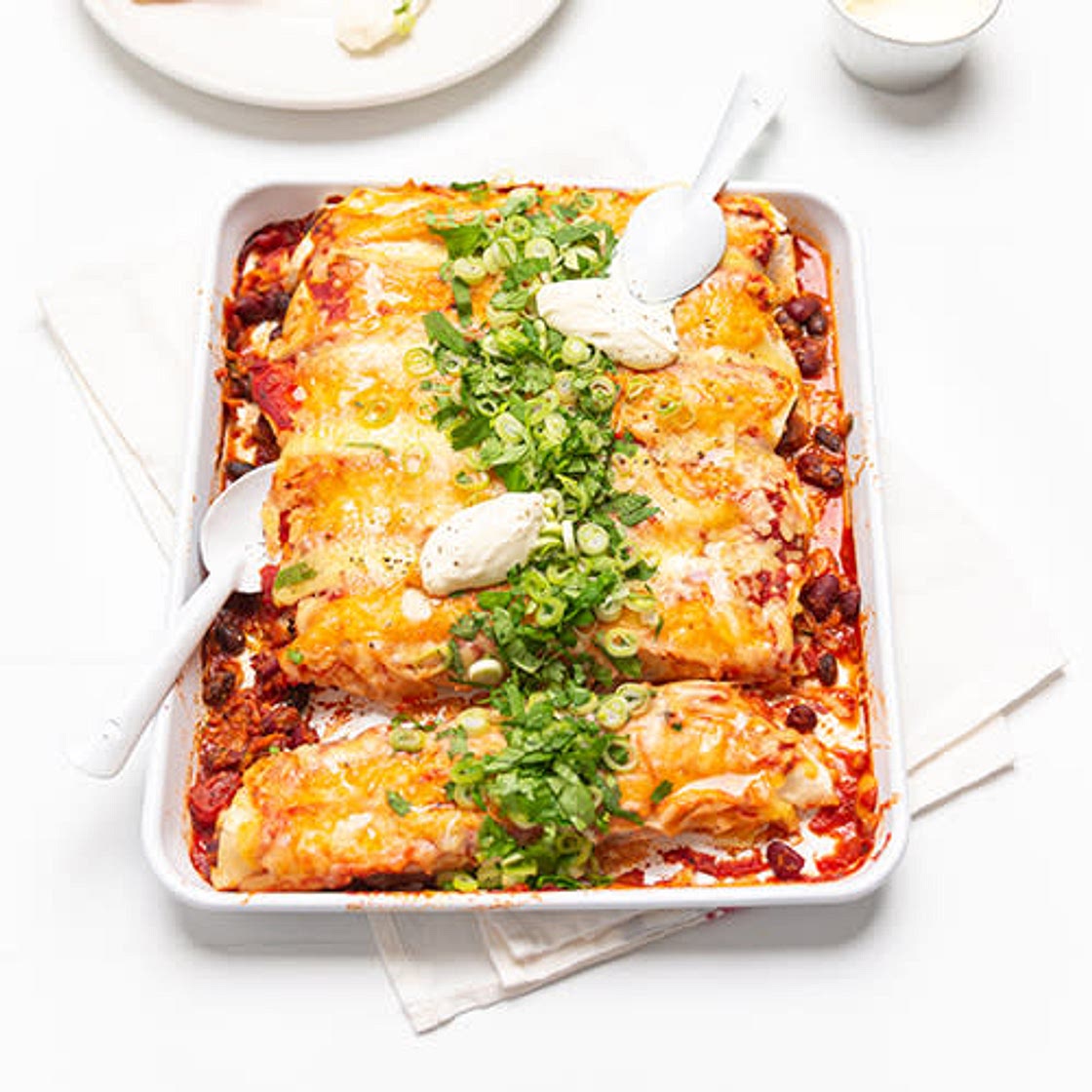 Cheesy Veggie Enchiladas