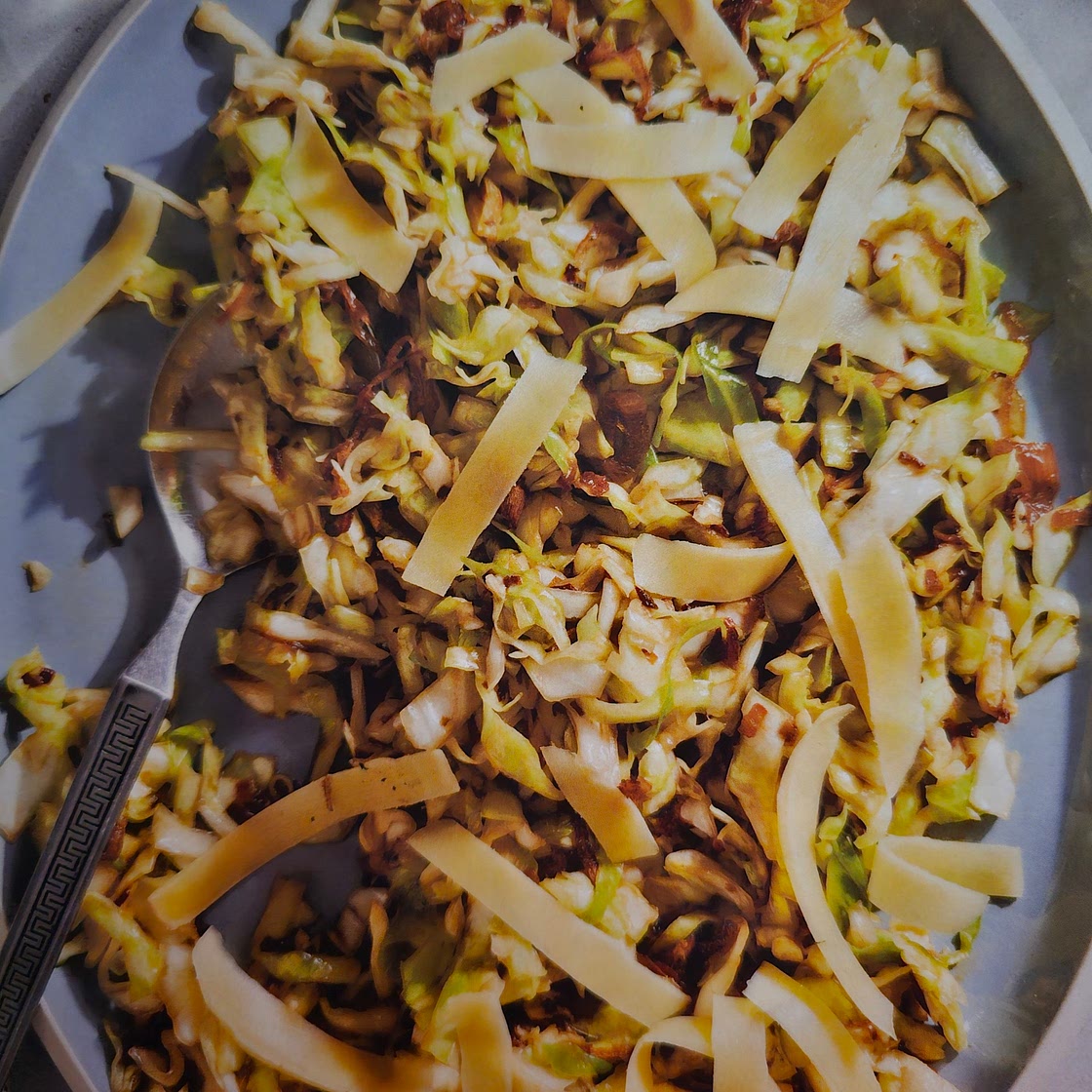 Wilted Cabbage and Warm Shallot Salad
