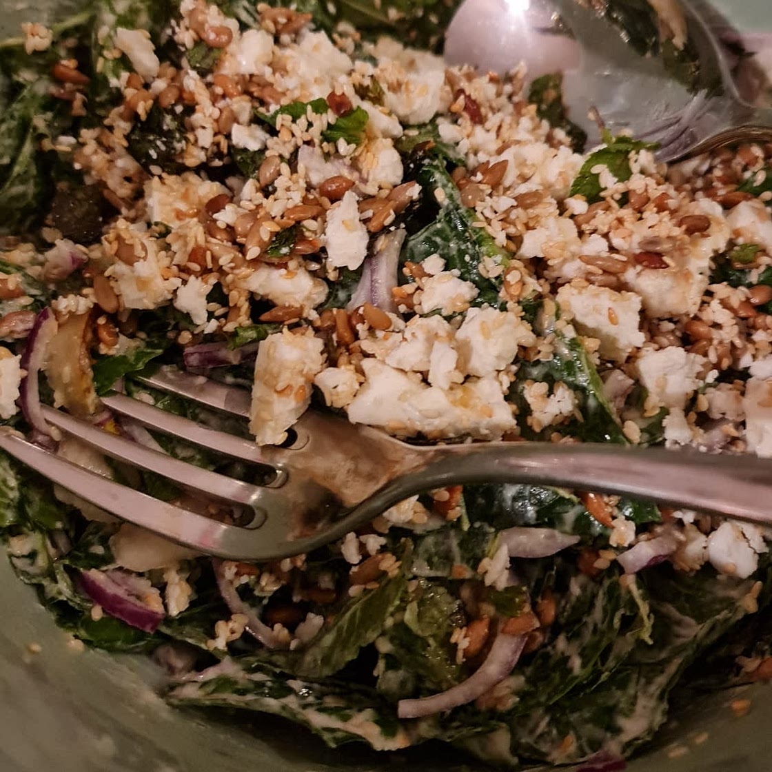 Feta, Kale & Pear Salad