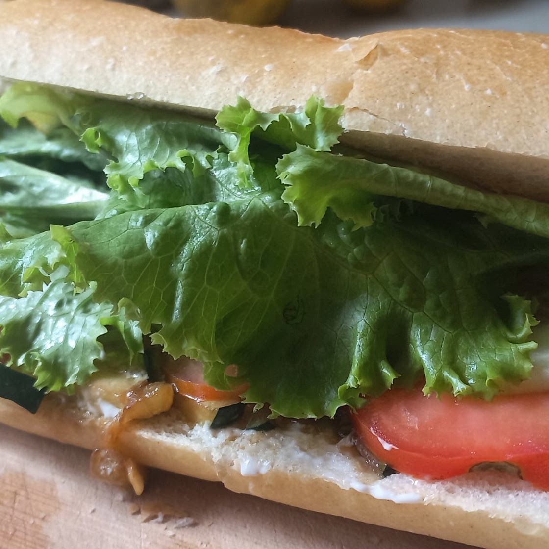 Zucchini Garlic Sandwich