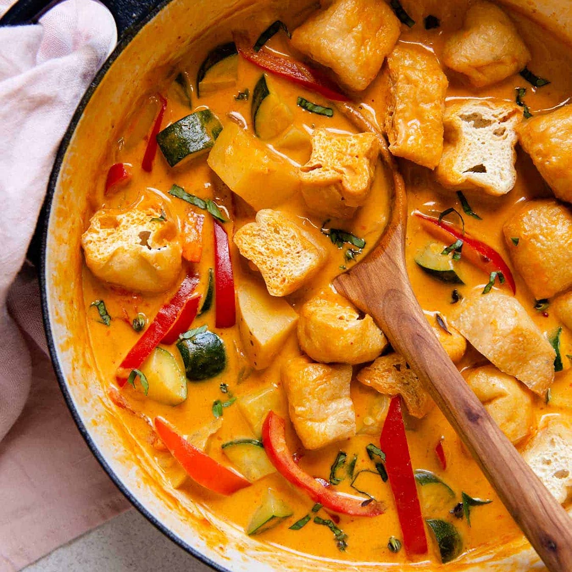 Thai Red Curry with Tofu and Vegetables