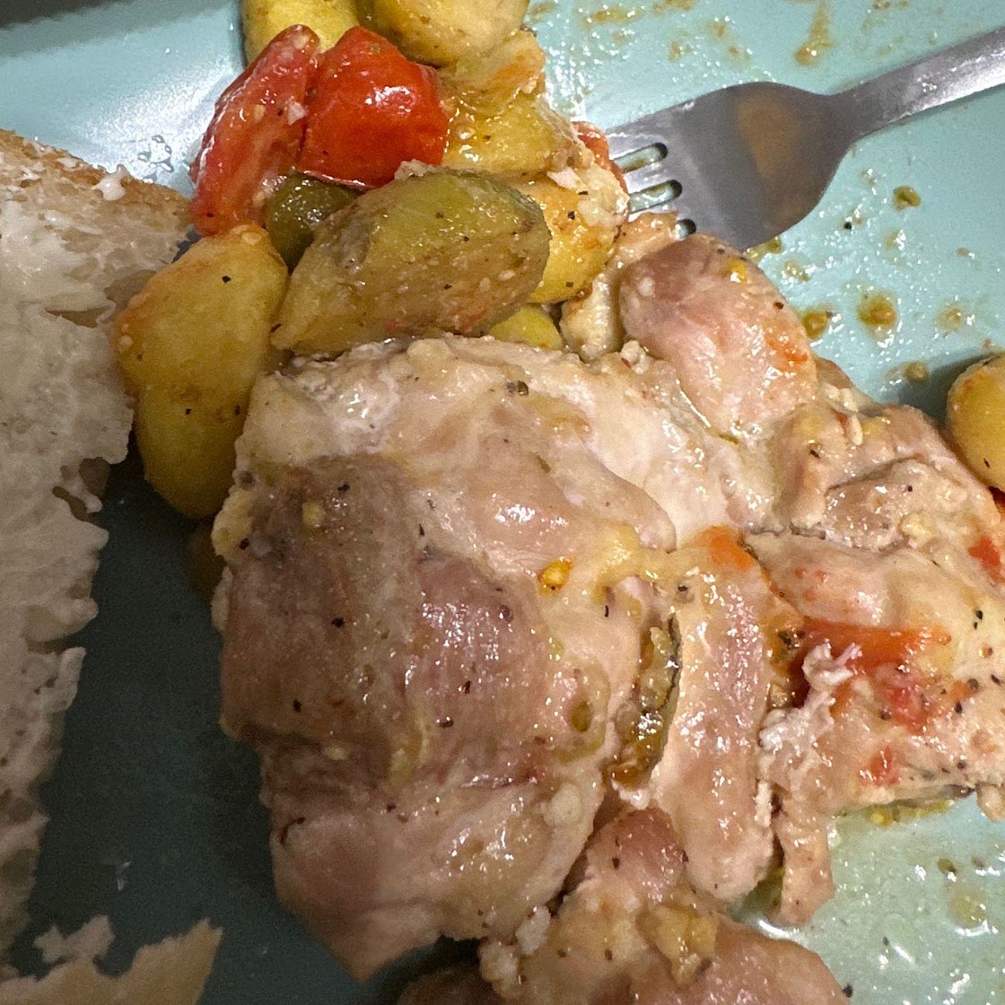 Sheet-Pan Chicken Thighs with Brussels Sprouts & Gnocchi