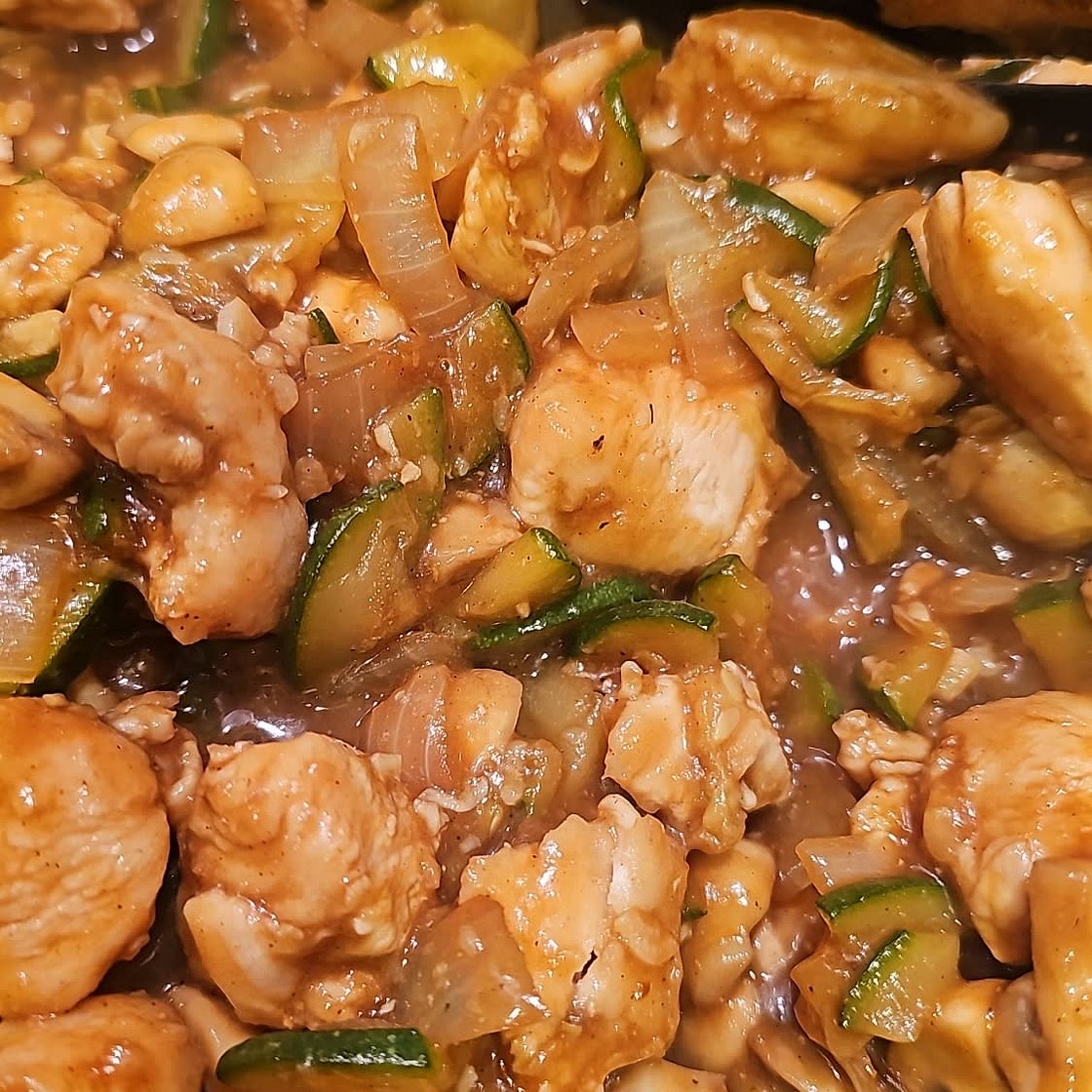 Zucchini Mushroom Chicken Stir Fry