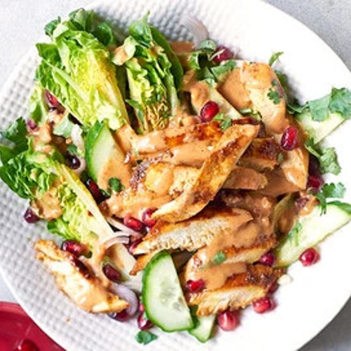 Chicken satay salad