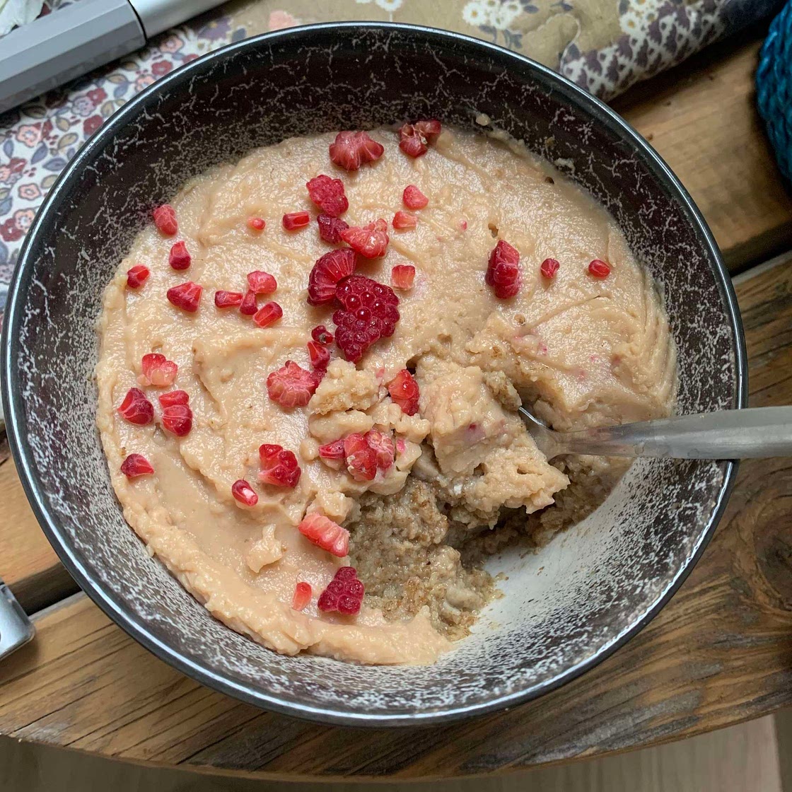 Weetabix salted caramel banana bowl