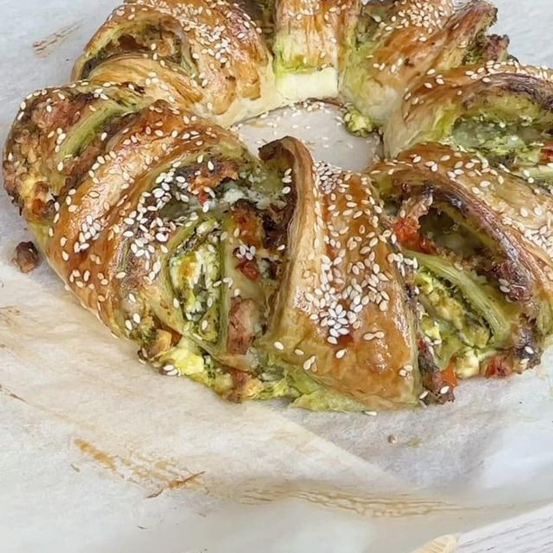 Couronne apéro pesto