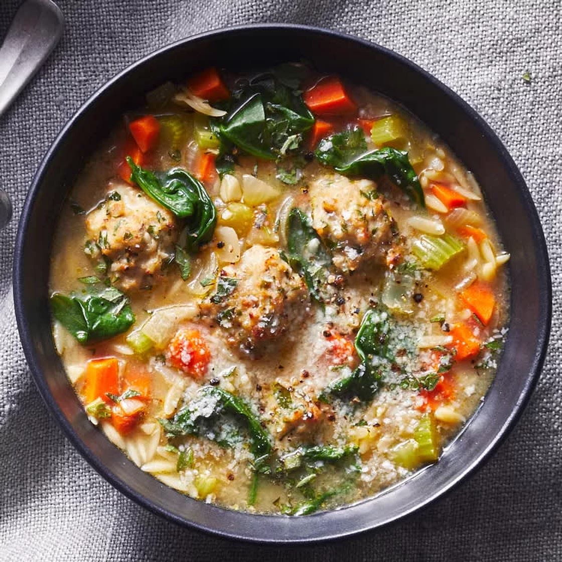 Italian Wedding soup Minestra Maritata