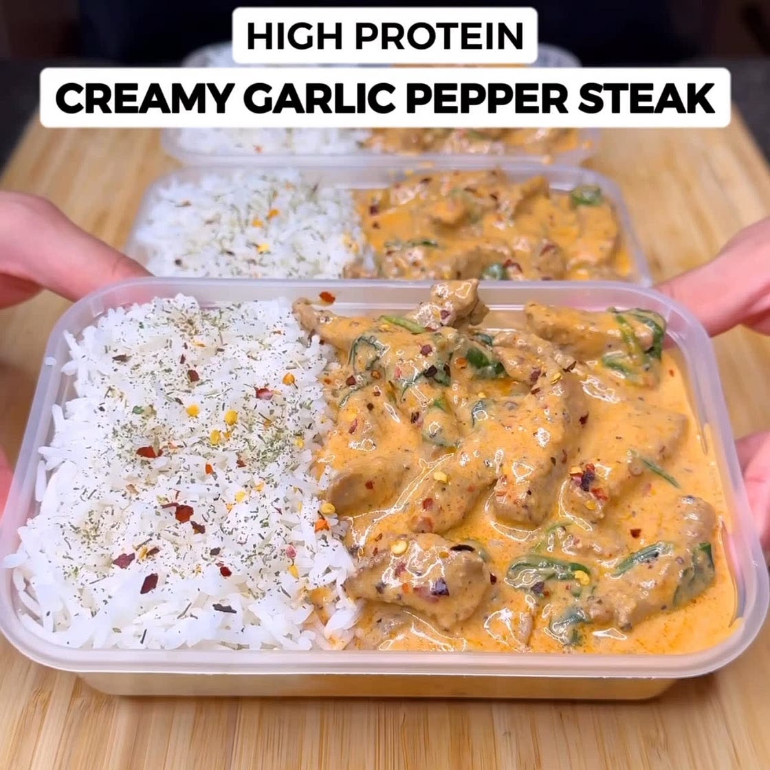 Creamy Garlic Pepper Steak