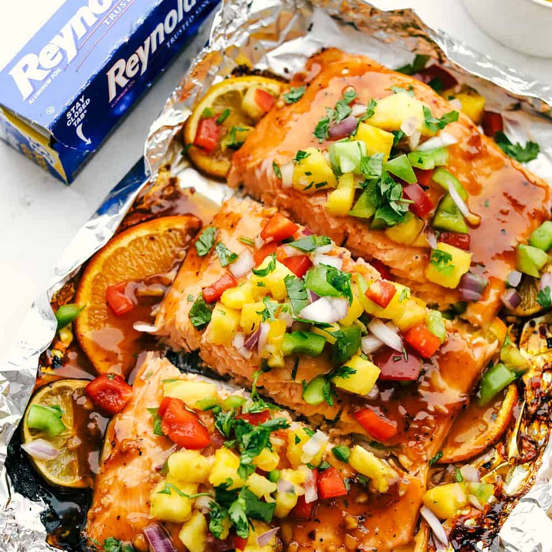 Grilled Citrus Salmon with Pineapple Salsa