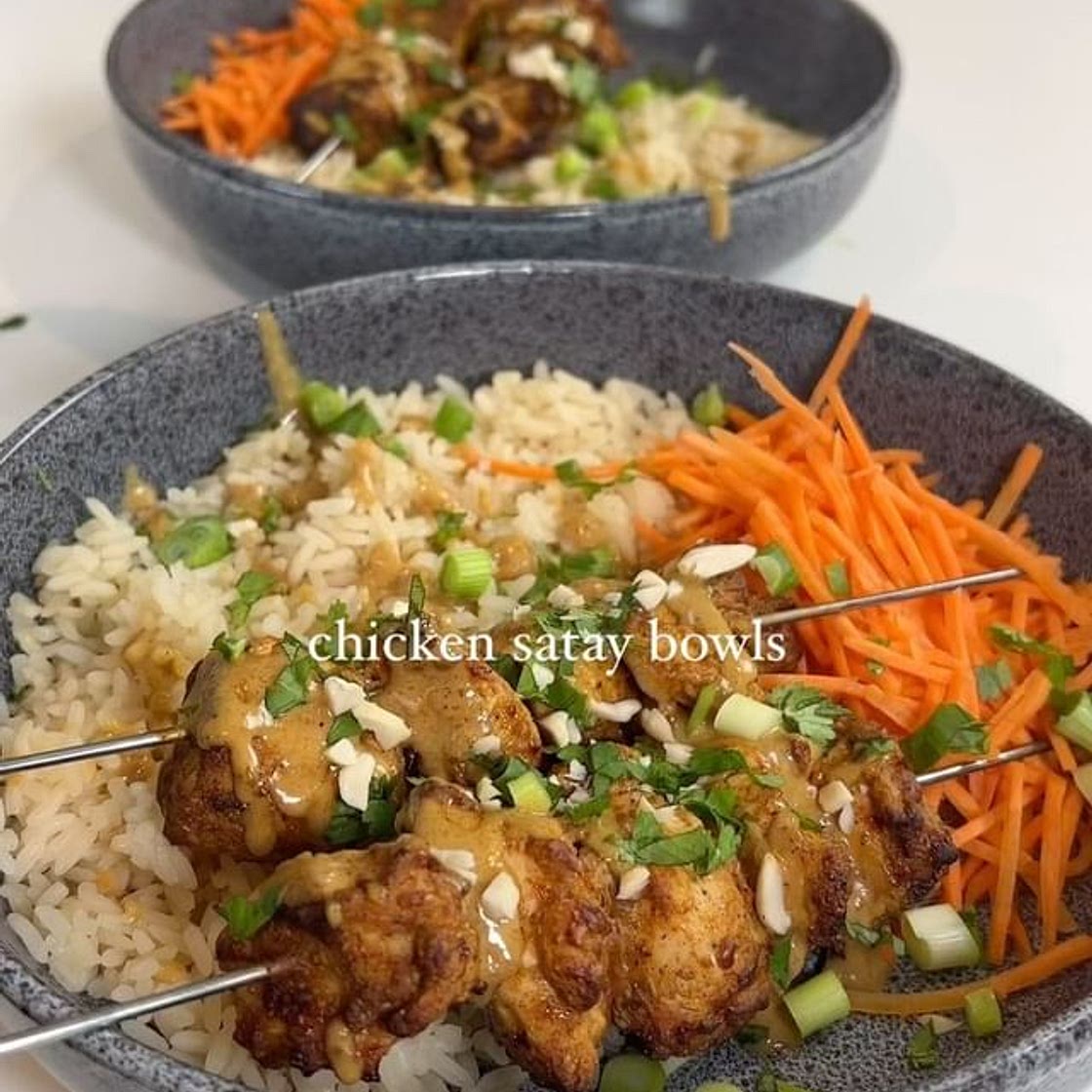 Chicken Satay Bowls 😮💨
