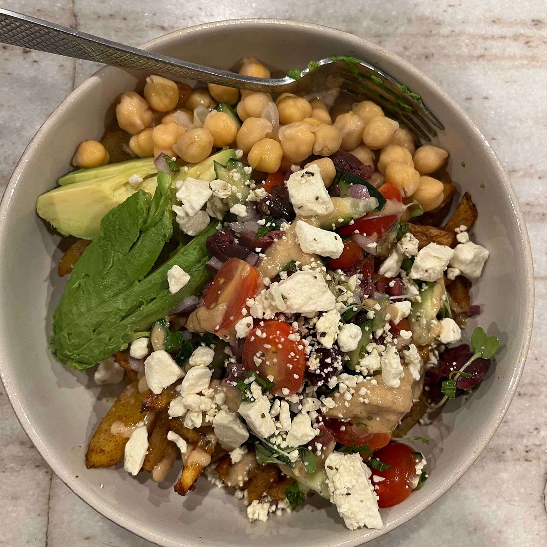 Vegan Mediterranean Loaded Fries
