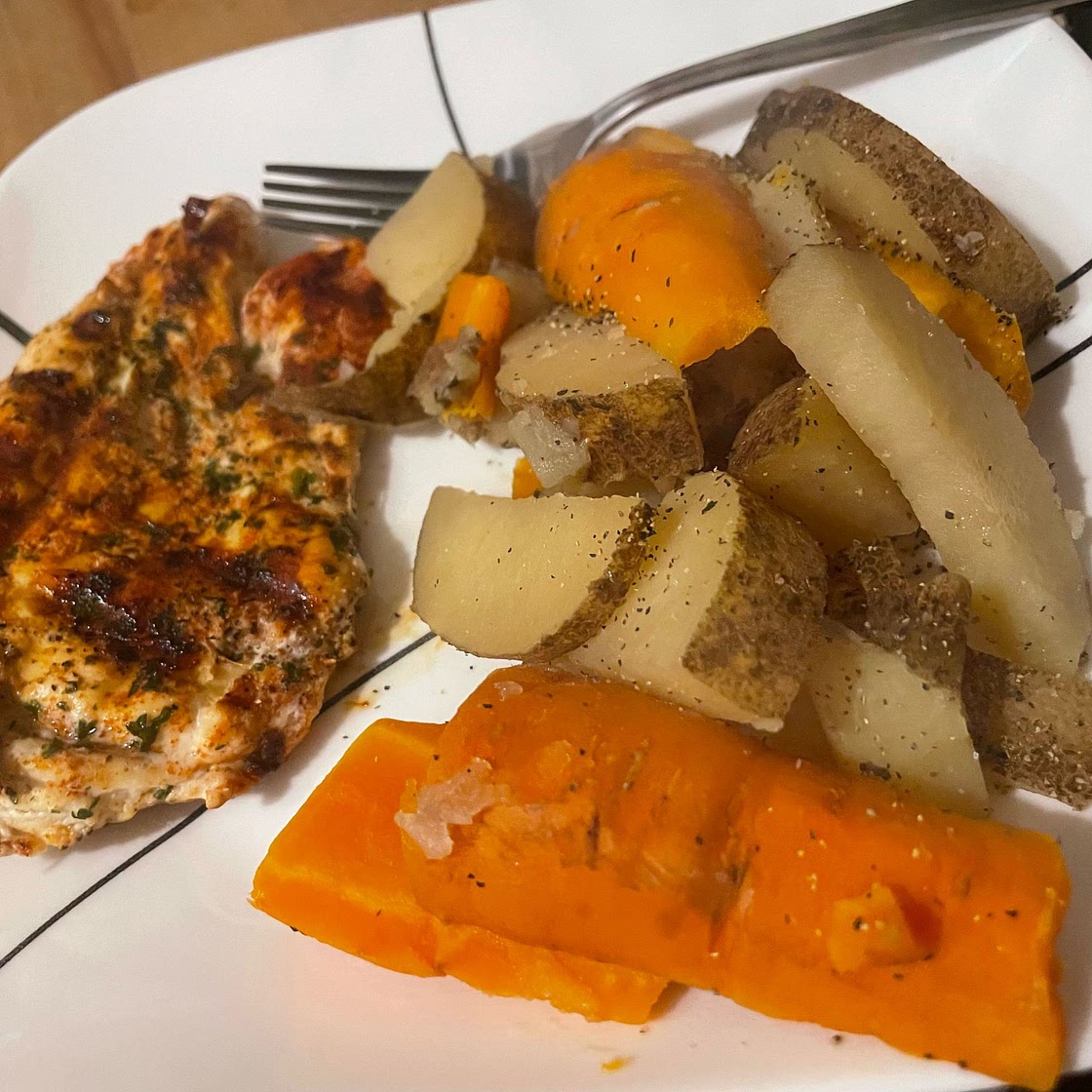 grilled chicken with veggies