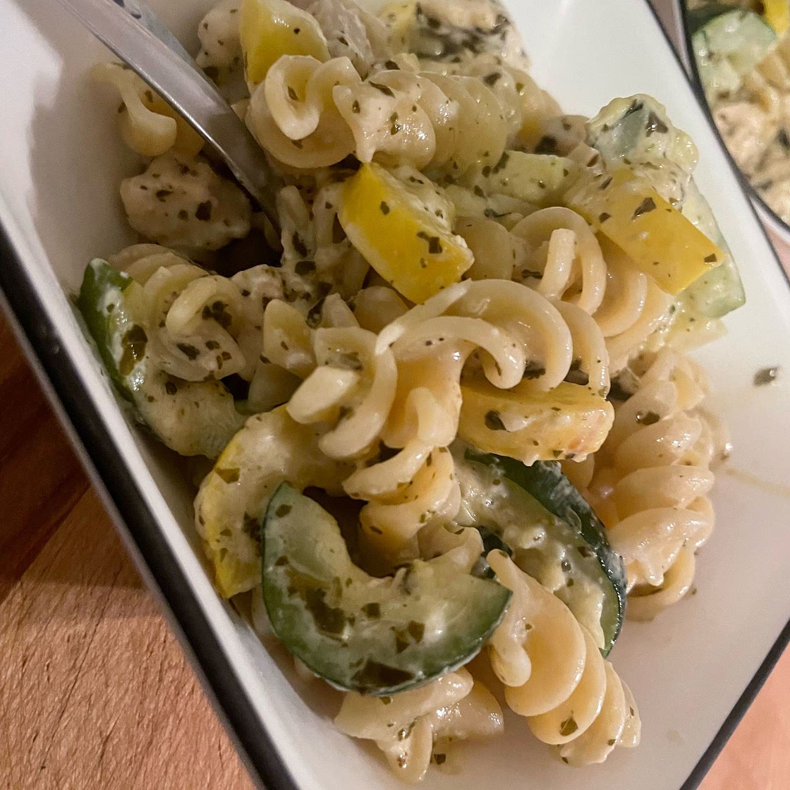 Creamy Chicken Pesto Pasta