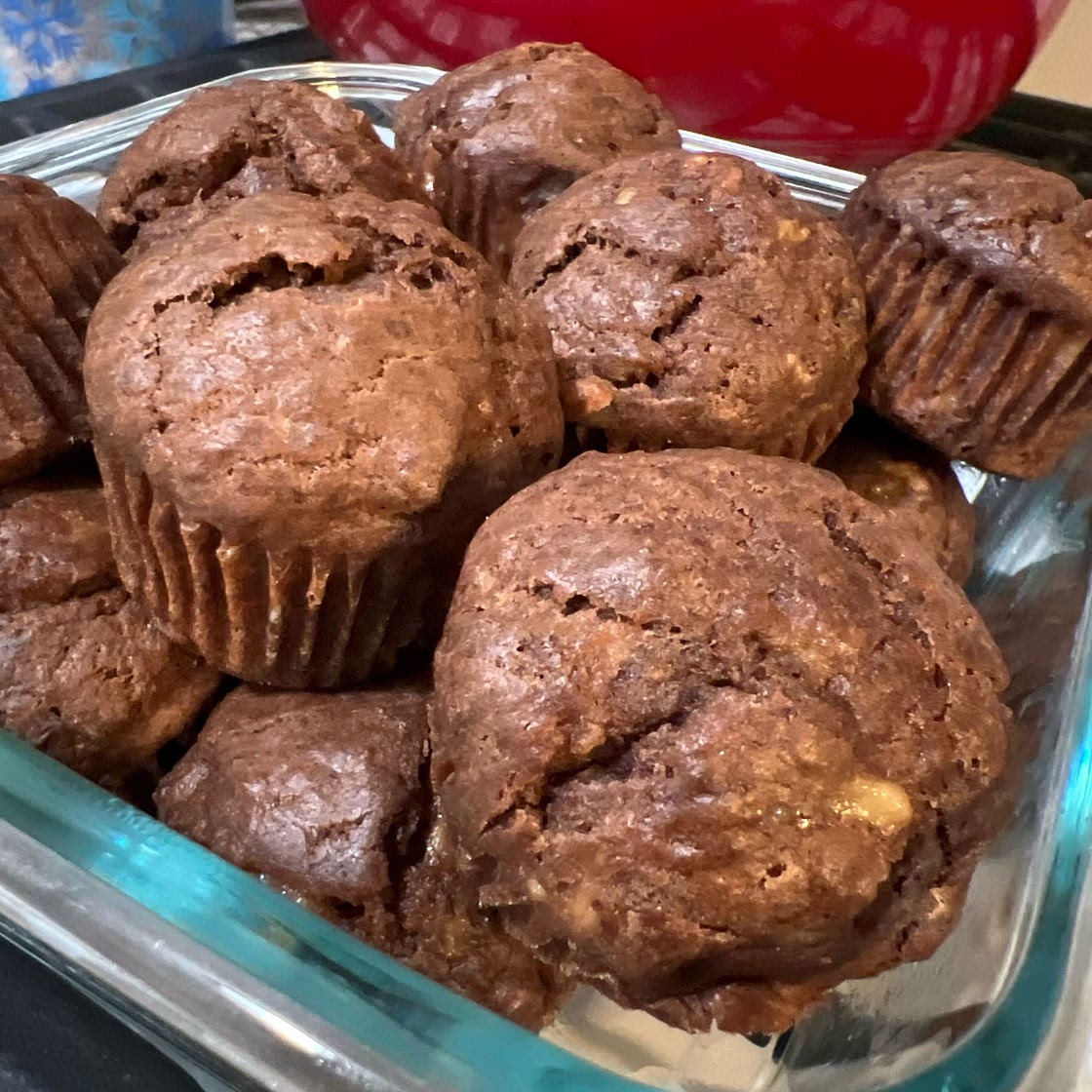 Mini Banana Blueberry Muffins