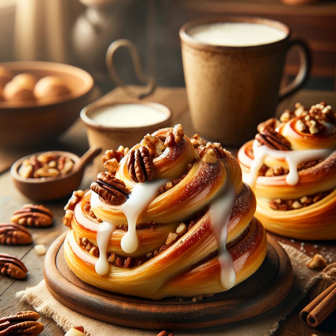 Sweet Knots with Vanilla Glaze