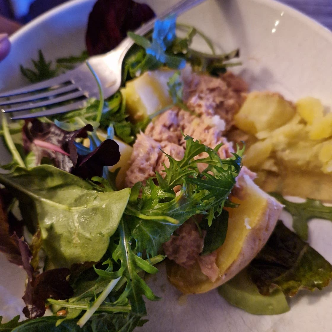 Tuna ๐ Baked Potato ๐ฅ Salad ๐ฅ