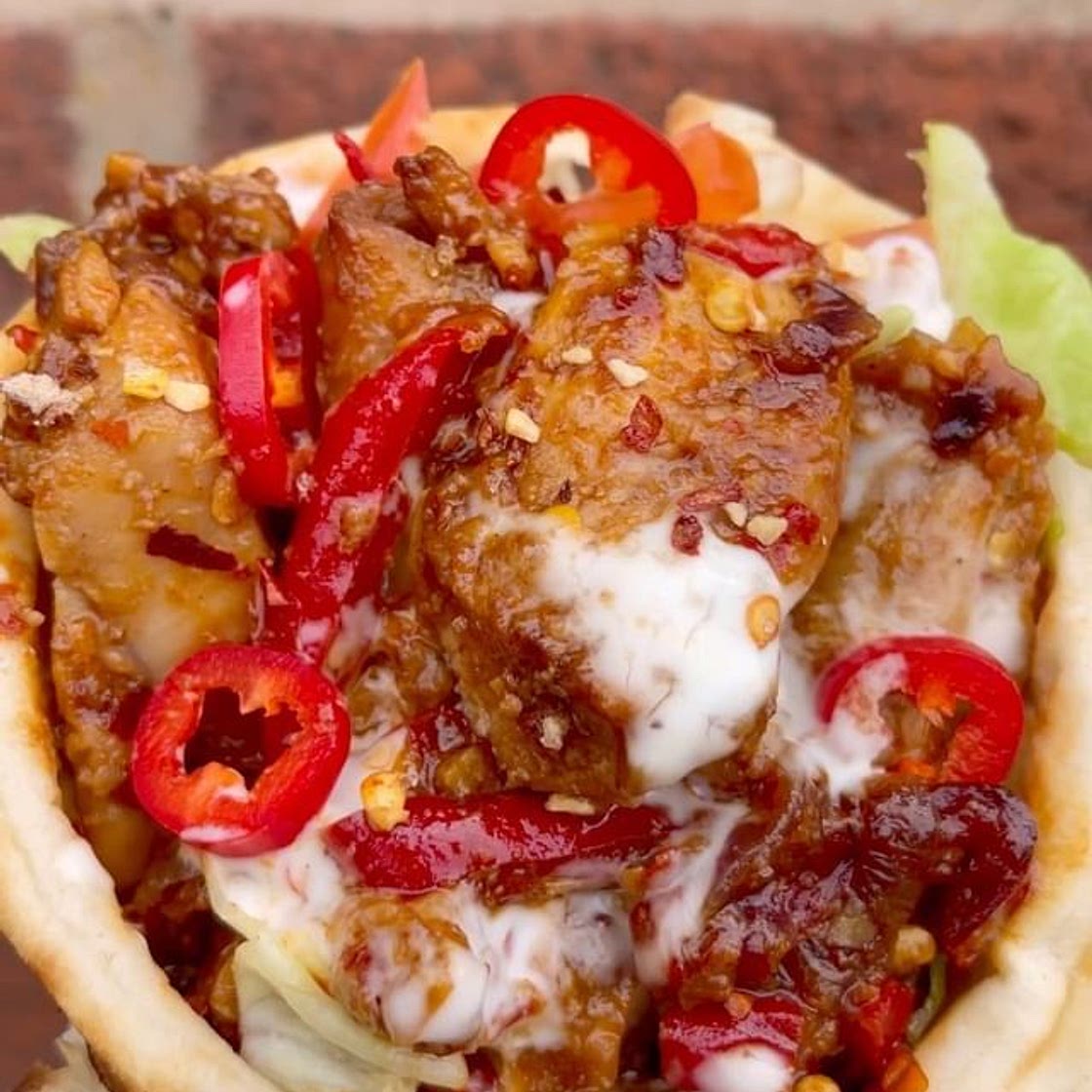 Salt & Pepper Chicken Flatbread
