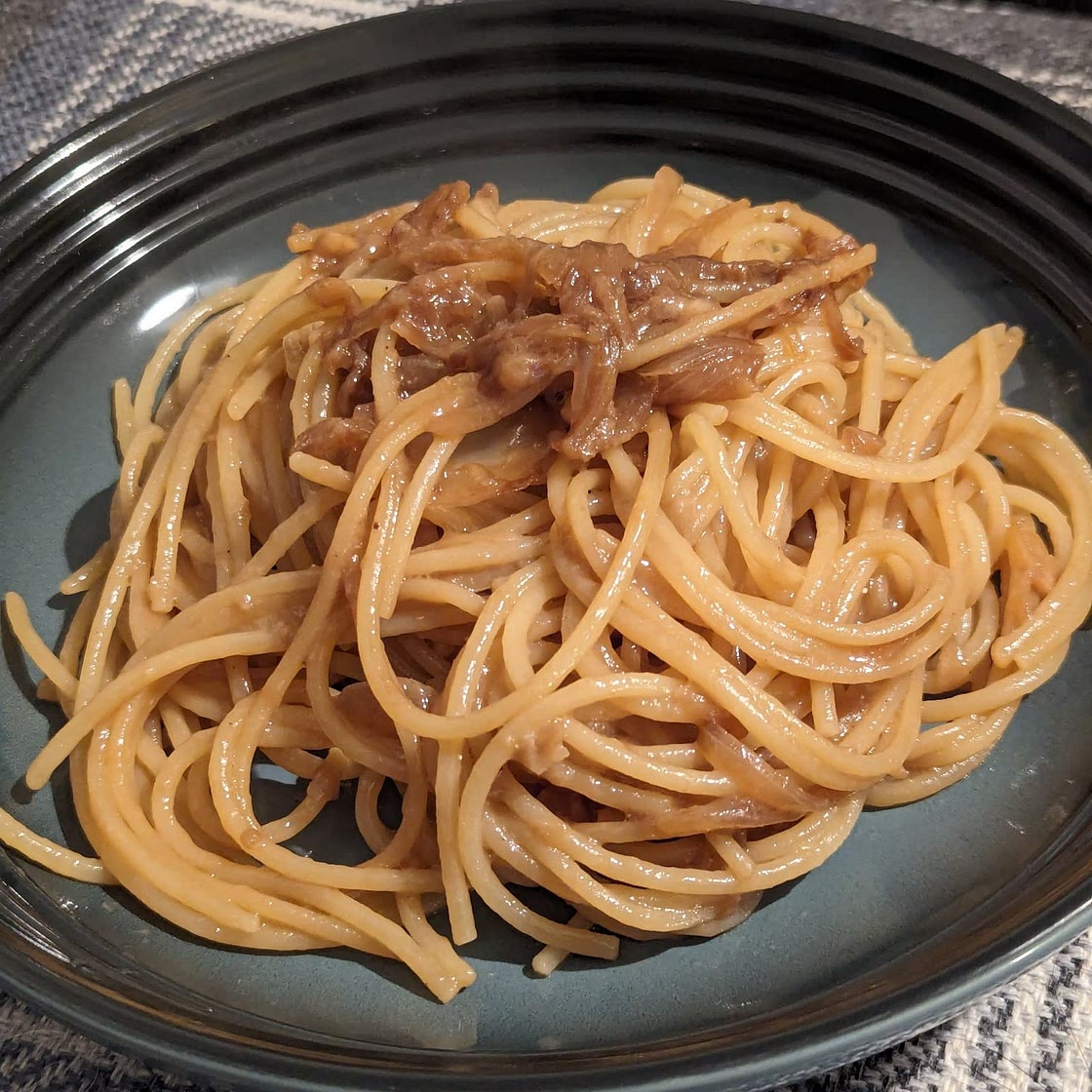 Jammy Onion and Miso Pasta