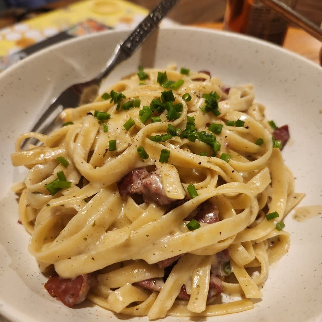 Creamy Sausage Fettuccine