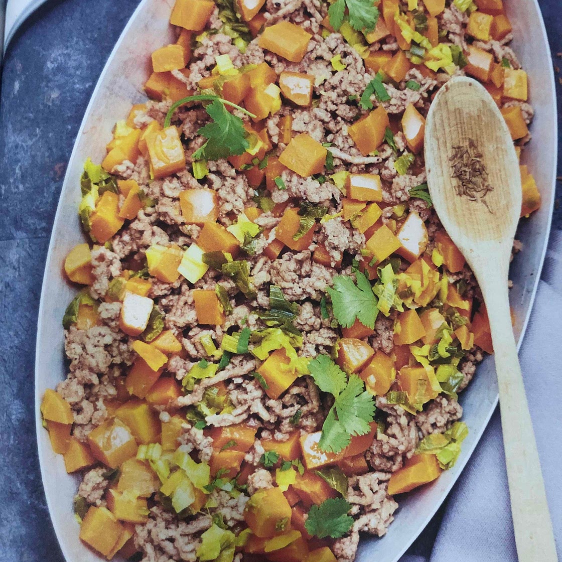Boeuf haché aux carottes et au cumin