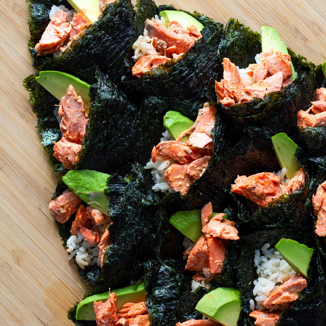 Salmon Hand Roll Christmas Tree