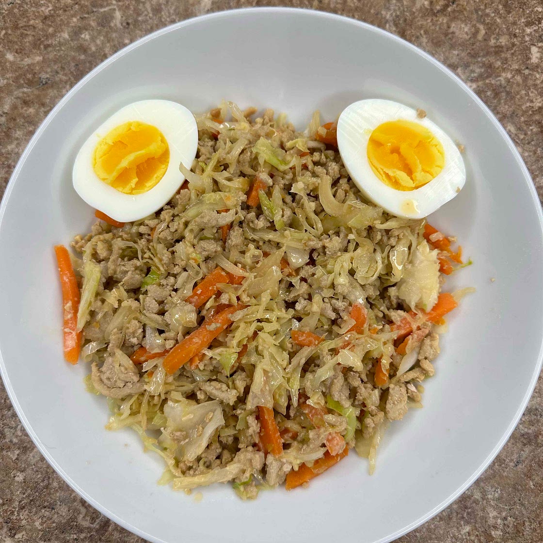 Egg roll in a bowl