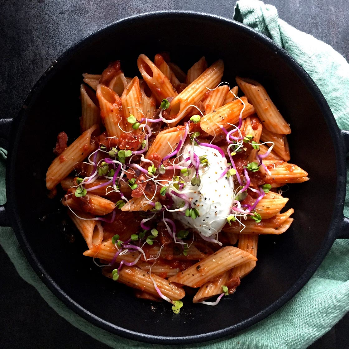 Pasta bufala e pomodoro
