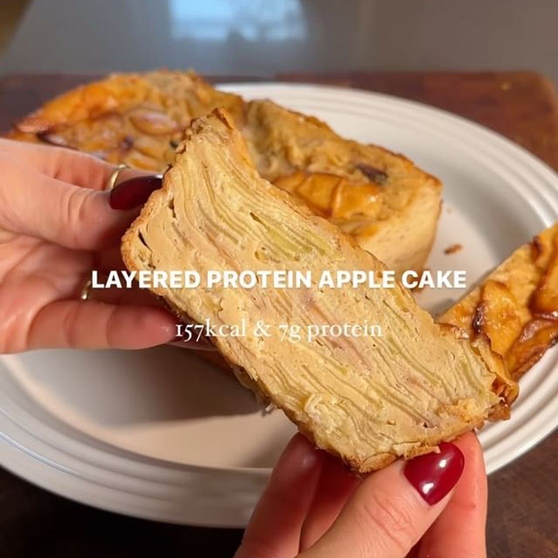 Layered Apple Protein Cake