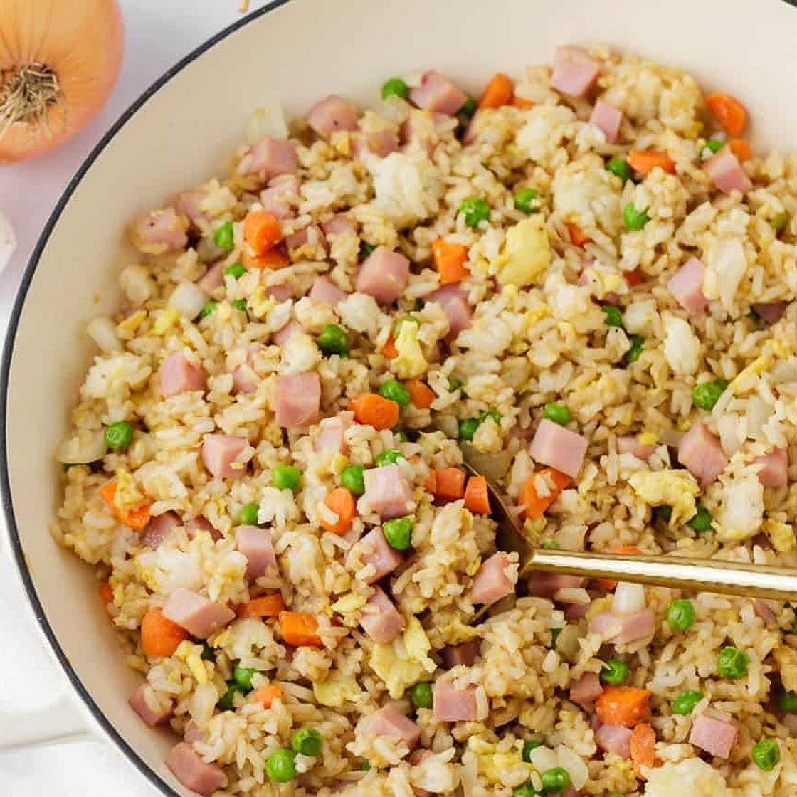 Riz frit au jambon