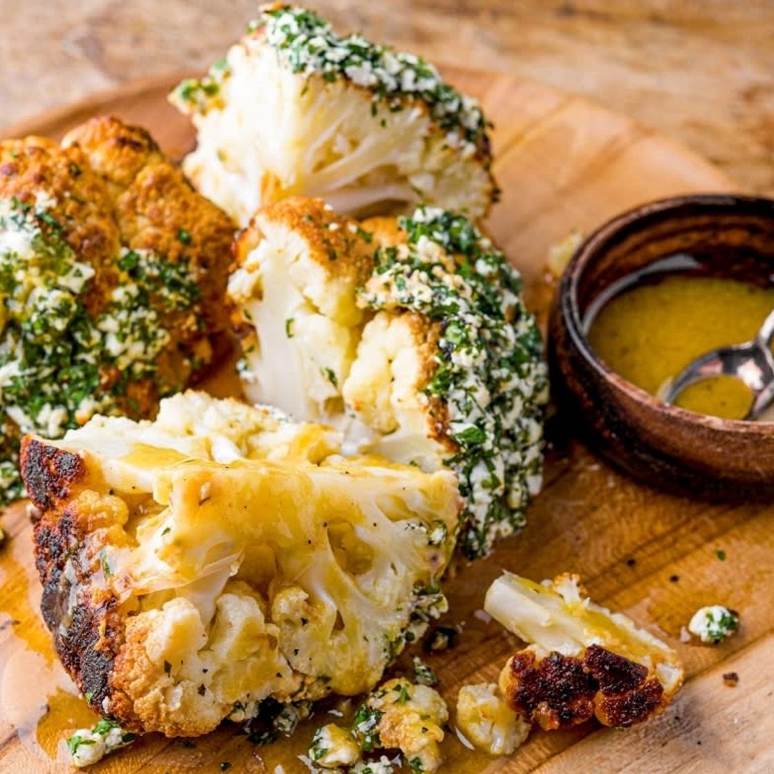 Roasted Cauliflower with Feta