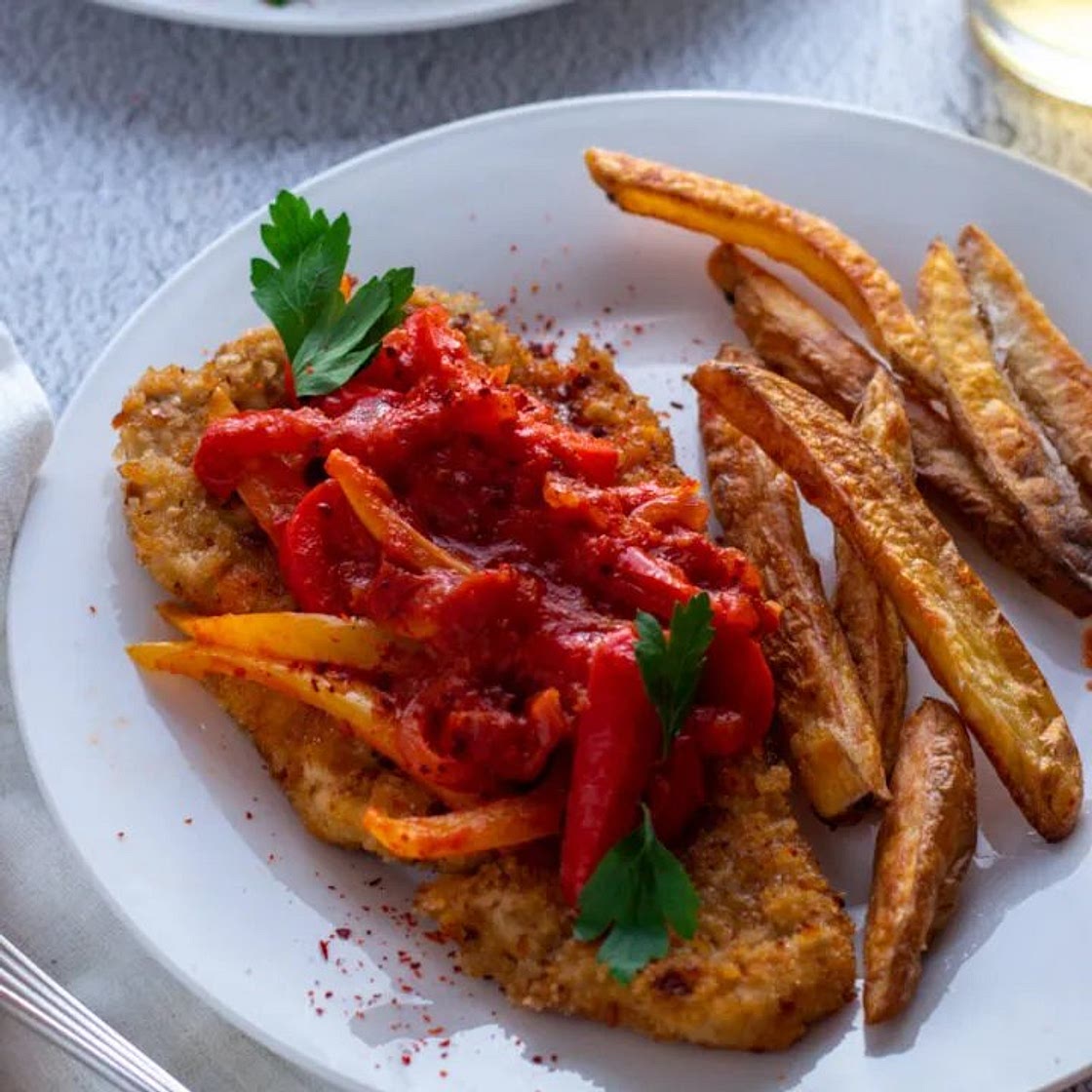 Zigeuner Schnitzel (Paprika Schnitzel)
