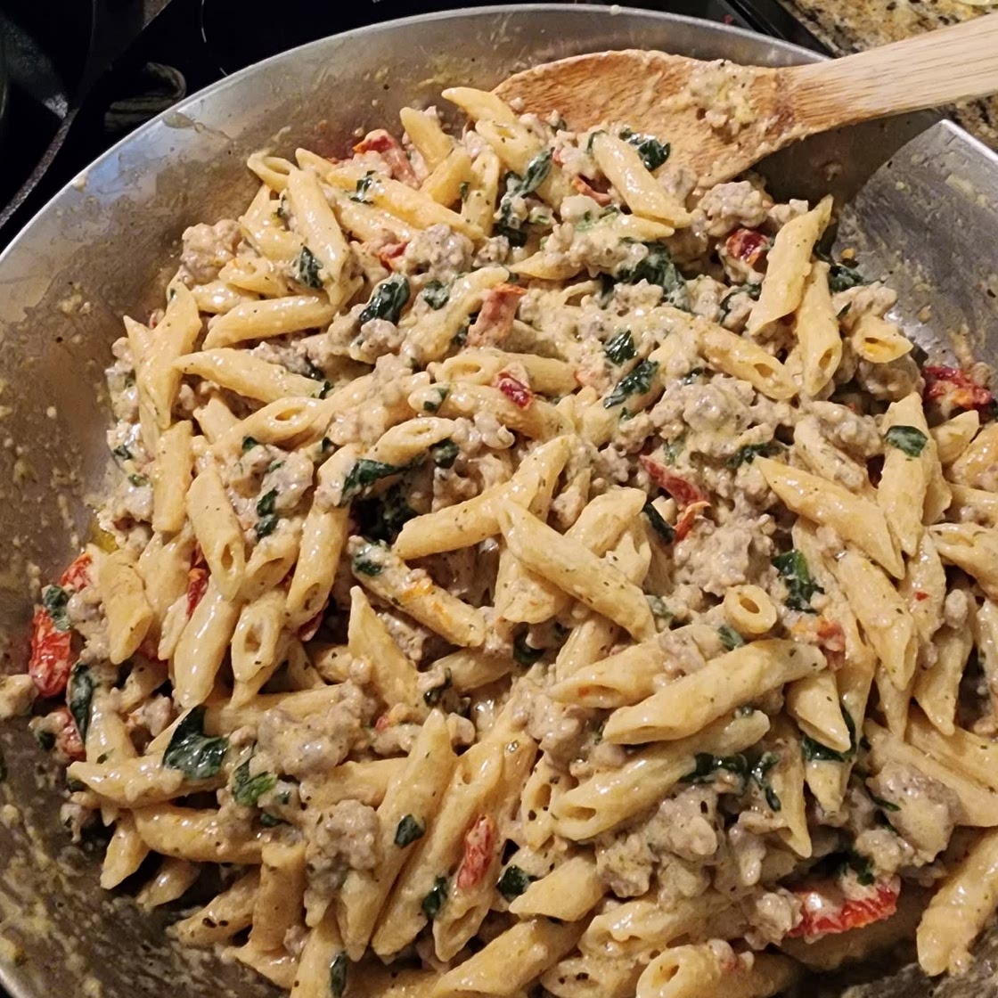Creamy Tuscan Sausage Pasta