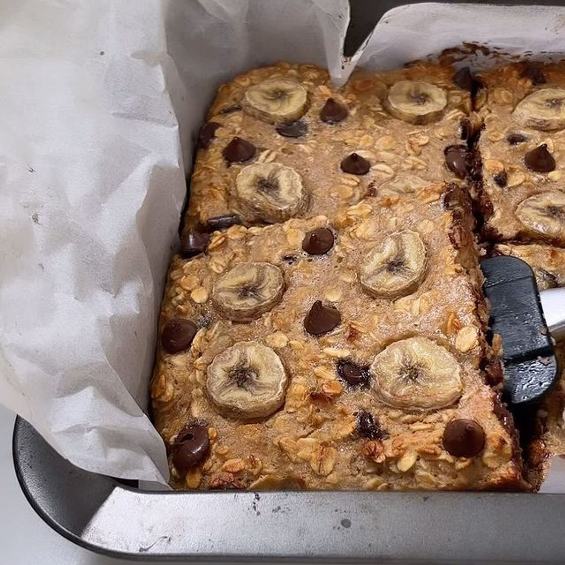 Banana Choc Chip Oat Slice