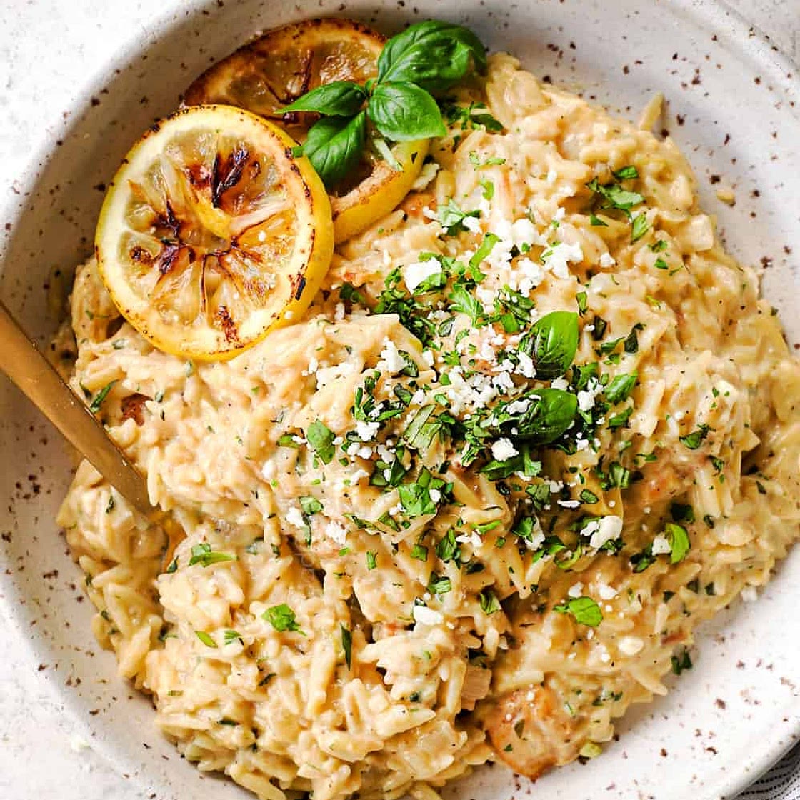 Lemon chicken orzo 