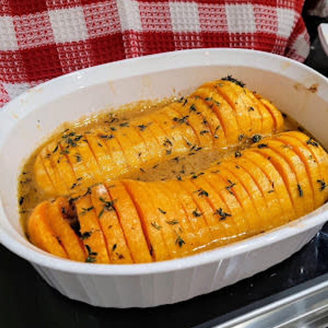 Honey Hasselback Butternut Squash
