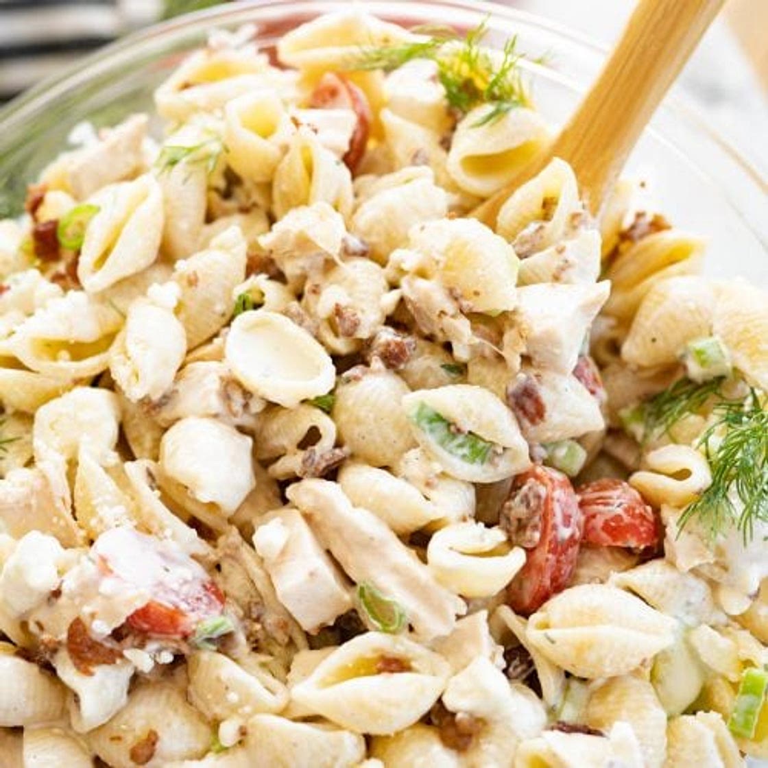 Chicken Bacon Ranch Pasta Salad