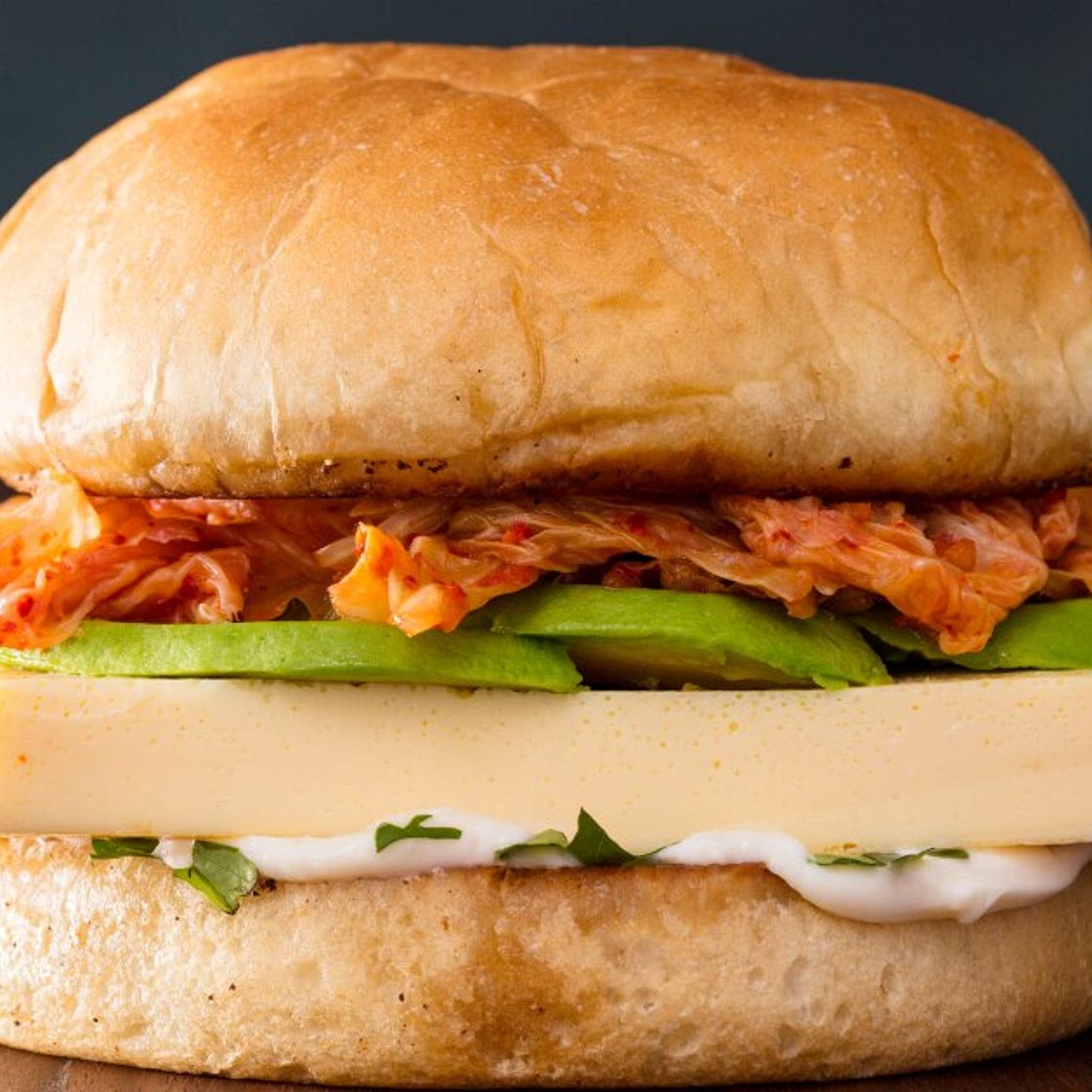 Egg, Kimchi, and Avocado Sandwiches