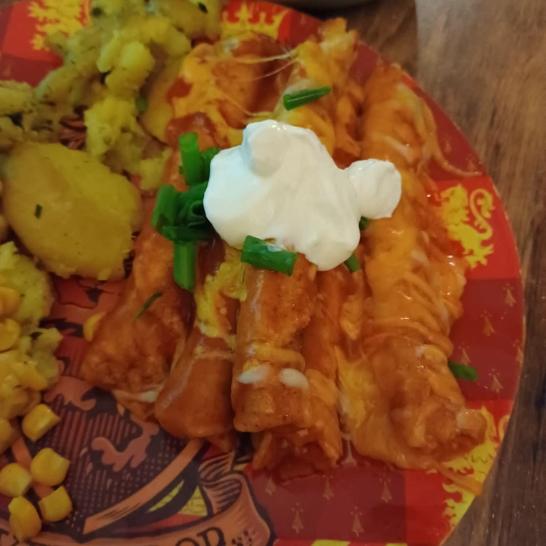 Lazy Enchiladas (Frozen Taquito Casserole)