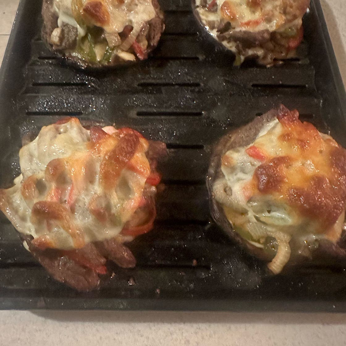 Philly Cheesesteak Stuffed Portobellos