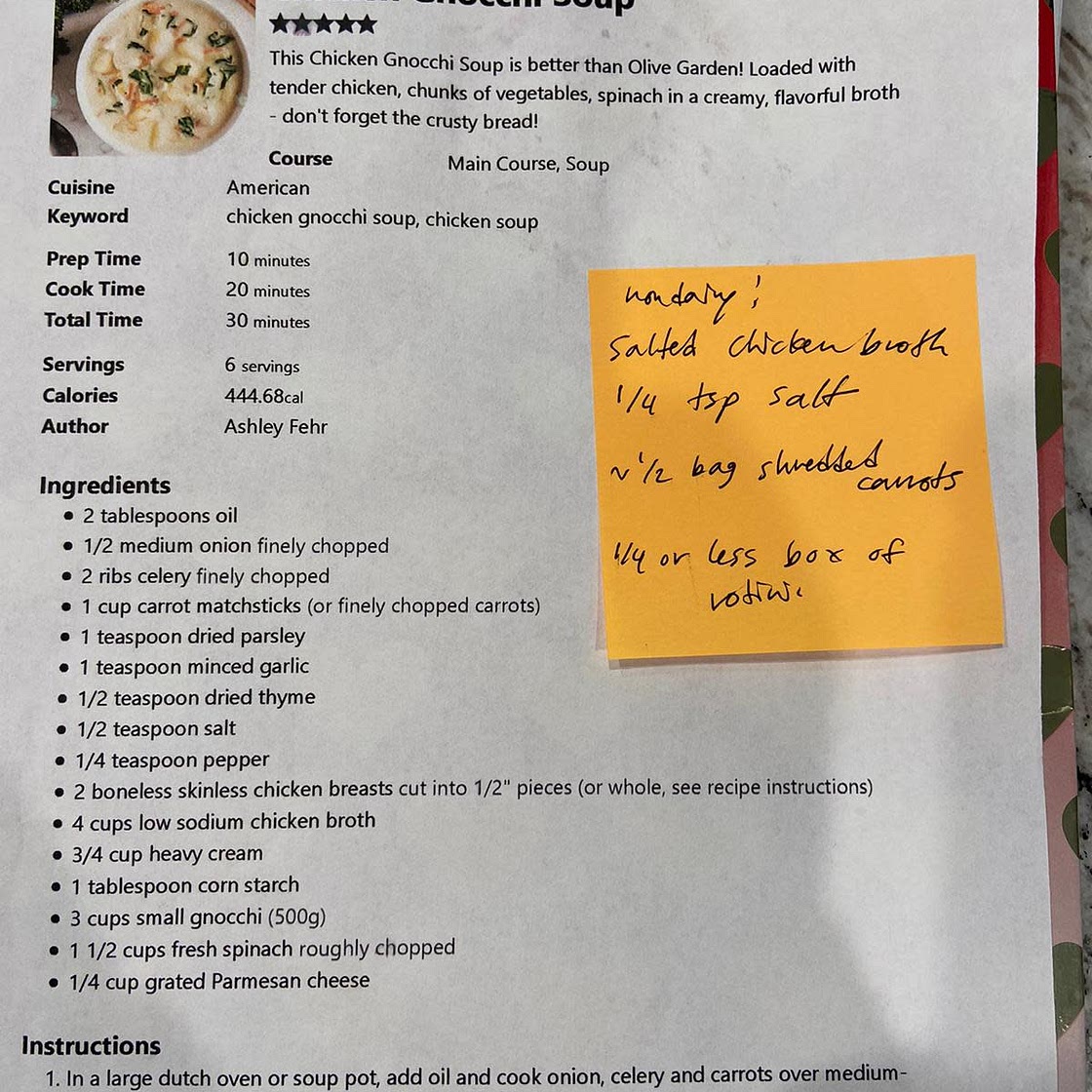 Chicken Gnocchi Soup