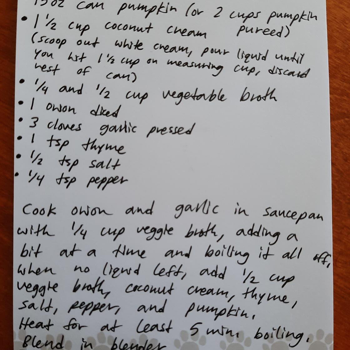 Vegan Pumpkin Soup
