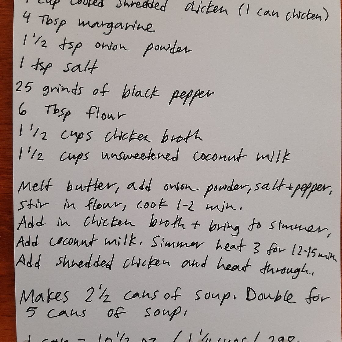 Dairy Free Cream of Chicken Soup
